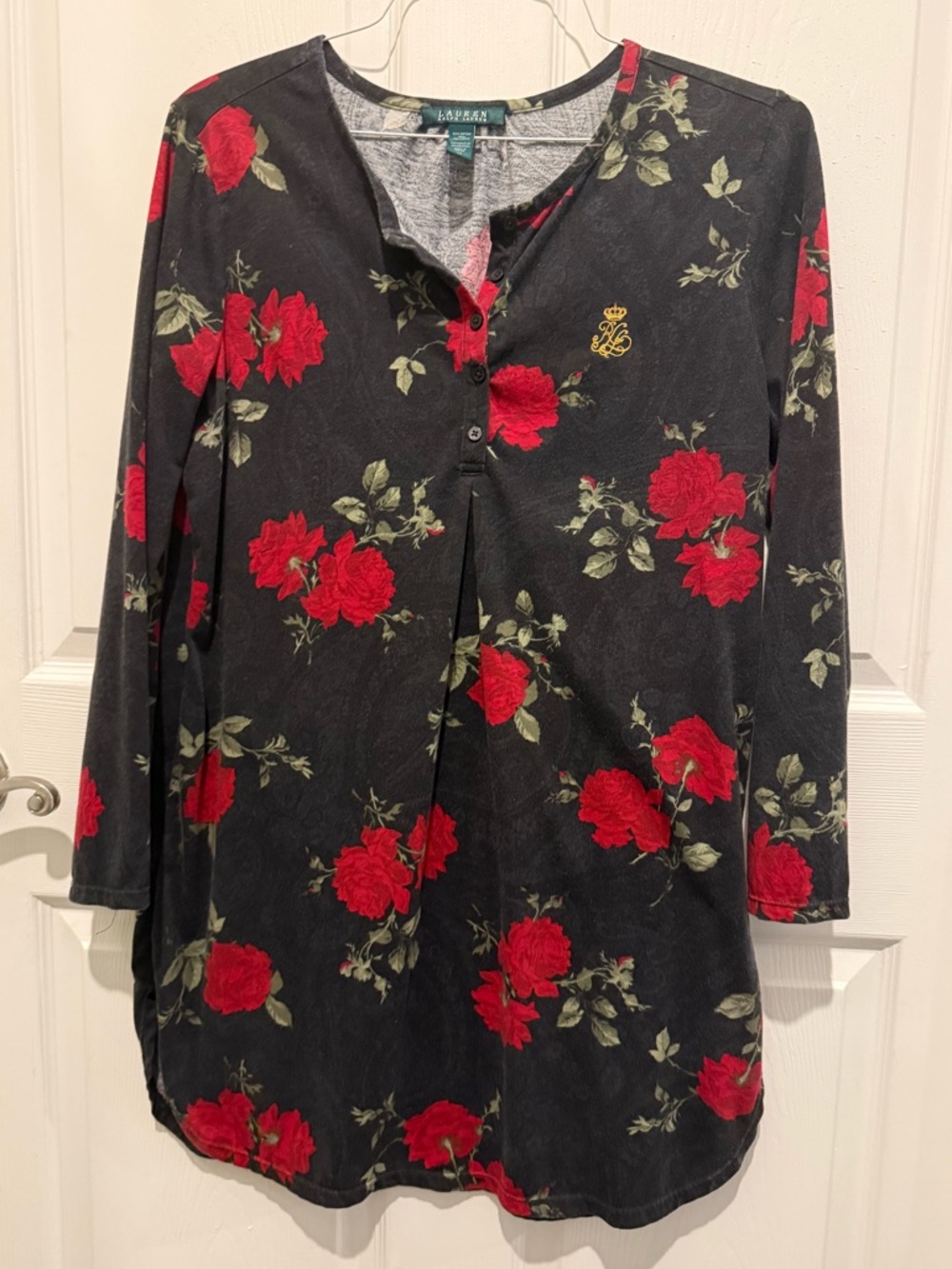 Ralph Lauren Gold Emblem Logo Sleep Shirt